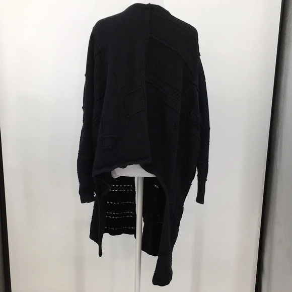 Ralph Lauren Cardigan Womens Medium Large Black Open Front Sweater Blue Label - Picture 5 of 12